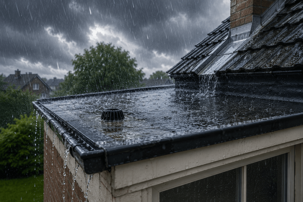 daklekkage bij hevige regen